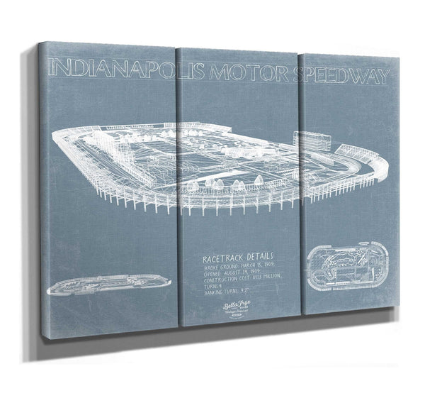 Bella Frye Indianapolis Speedway Blueprint Wall Art - Original Racetrack Print