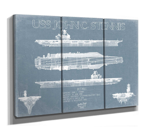 Bella Frye USS John Stennis CVN-74 Blueprint Wall Art - Original Carrier Print