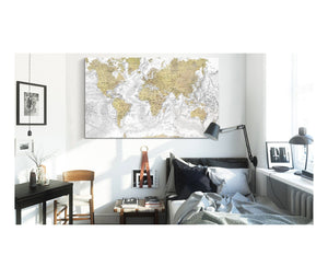 Bella Frye Personalizable World Map Wall Art - Original Canvas World Map with Pushpins 7