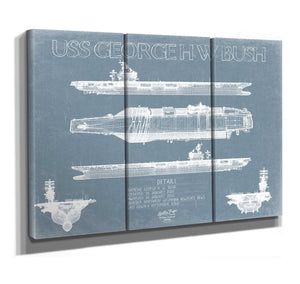 Bella Frye USS George H.W. Bush Blueprint Wall Art - Original Carrier Print