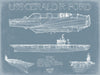 Bella Frye USS Gerald R. Ford Blueprint Wall Art - Original Carrier Print