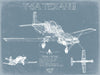 Bella Frye T-6A Texan II Blueprint Wall Art - Original Airplane Print