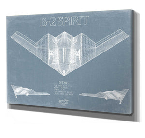 Bella Frye Northrop Grumman B-2 Spirit Aircraft Blueprint Wall Art - Original Aviation Plane Print