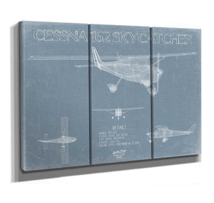 Bella Frye Cessna 162 Skycatcher Aircraft Blueprint Wall Art - Original Airplane Print