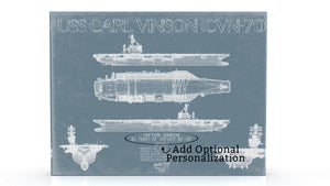 Bella Frye USS Yorktown CV-10 Blueprint Wall Art - Original Carrier Print