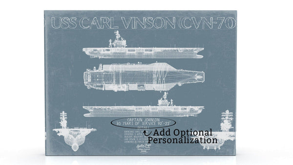 Bella Frye USS Yorktown CV-10 Blueprint Wall Art - Original Carrier Print