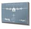 Bella Frye Lockheed C-130 Hercules Blueprint Wall Art - Original Aviation Plane Print