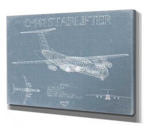 Bella Frye Lockheed C-141 Starlifter Blueprint Wall Art - Original Aviation Plane Print