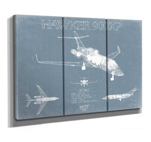 Bella Frye HFB 320 Hansa Jet Aircraft Blueprint Wall Art - Original Airplane Print