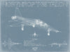 Bella Frye Northrop Grumman T-38 Talon Aircraft Blueprint Wall Art - Original Fighter Plane Print