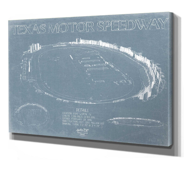 Bella Frye Texas Motor Speedway Blueprint Wall Art - Original Racetrack Print