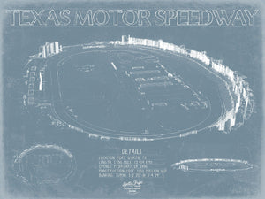 Bella Frye Texas Motor Speedway Blueprint Wall Art - Original Racetrack Print