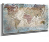 Bella Frye Large World Map Wall Art - Original Canvas World Map with Pushpins 2