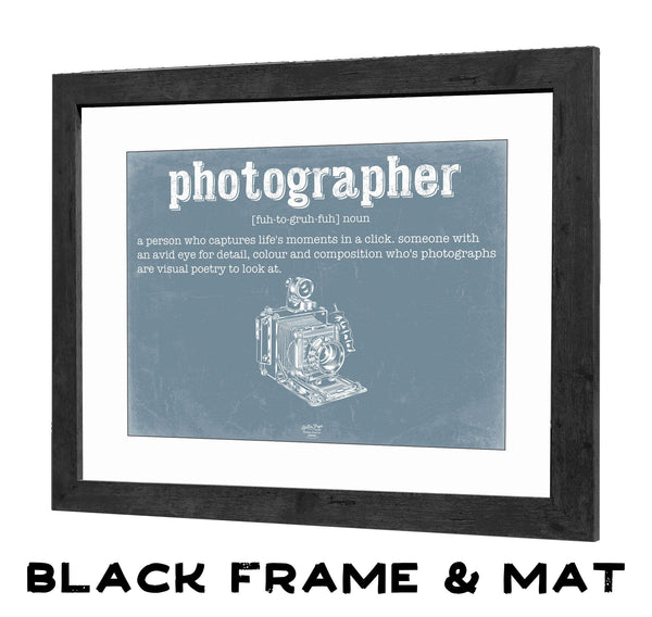 Bella Frye Photographer Definition Wall Art - Gift for Photographer Dictionary Artwork