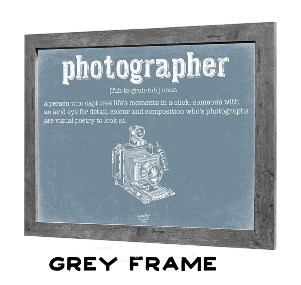 Bella Frye Photographer Definition Wall Art - Gift for Photographer Dictionary Artwork