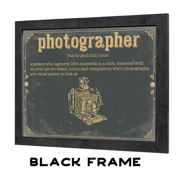 Bella Frye Photographer Word Definition Wall Art - Gift for Photographer Artwork