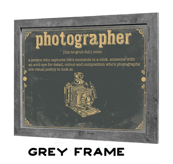 Bella Frye Photographer Word Definition Wall Art - Gift for Photographer Artwork