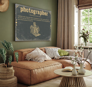 Bella Frye Photographer Word Definition Wall Art - Gift for Photographer Artwork