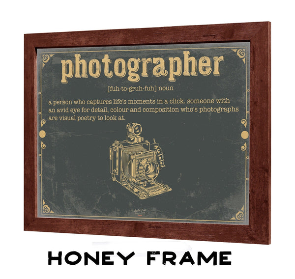 Bella Frye Photographer Word Definition Wall Art - Gift for Photographer Artwork