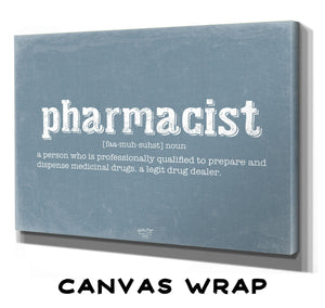 Bella Frye Pharmacist Definition Wall Art - Gift for Pharmacist Dictionary Artwork