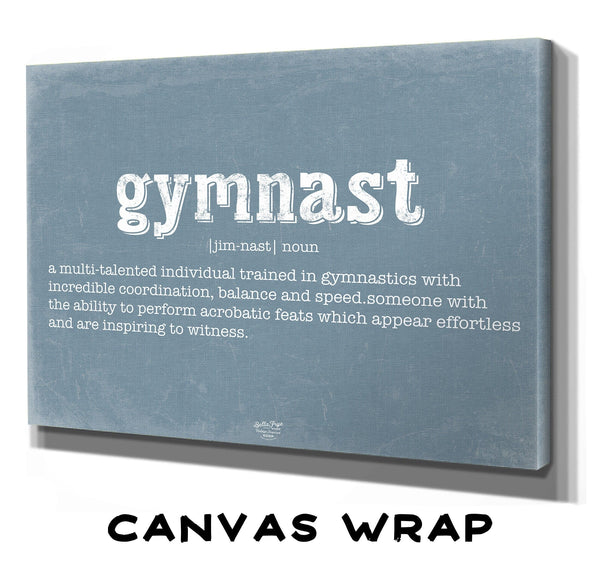 Bella Frye Gymnast Definition Wall Art - Gift for Gymnast Dictionary Artwork