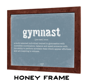 Bella Frye Gymnast Definition Wall Art - Gift for Gymnast Dictionary Artwork