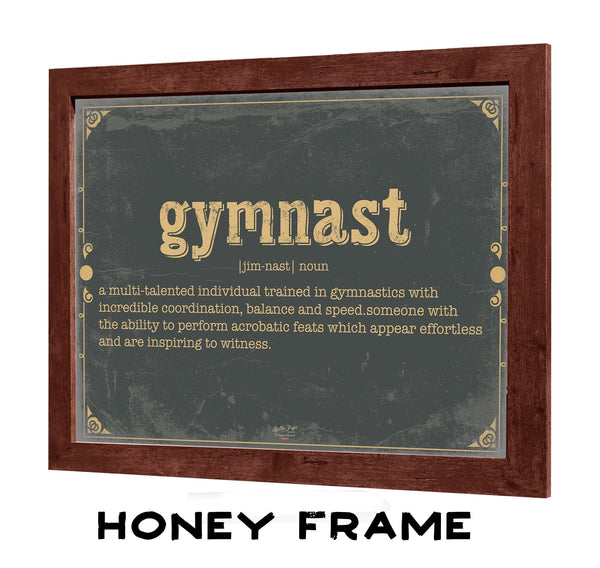 Bella Frye Gymnast Word Definition Wall Art - Gift for Gymnast Dictionary Artwork