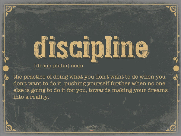 Bella Frye Discipline Word Definition Wall Art - Gift for Discipline Dictionary Artwork