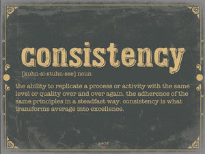 Bella Frye Consistency Word Definition Wall Art - Gift for Consistency Dictionary Artwork