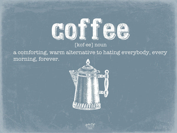 Bella Frye Coffee Definition Wall Art - Gift for Coffee Dictionary Artwork