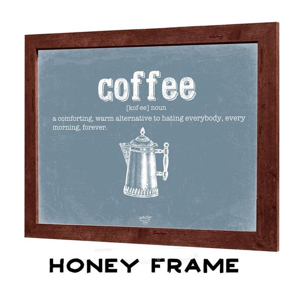 Bella Frye Coffee Definition Wall Art - Gift for Coffee Dictionary Artwork