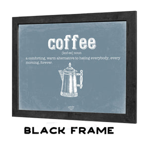 Bella Frye Coffee Definition Wall Art - Gift for Coffee Dictionary Artwork