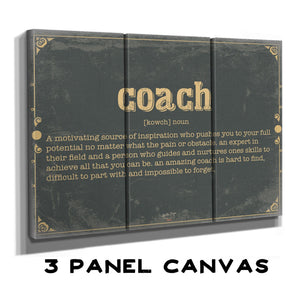 Bella Frye Coach Word Definition Wall Art - Gift for Coach Dictionary Artwork