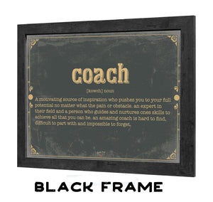 Bella Frye Coach Word Definition Wall Art - Gift for Coach Dictionary Artwork