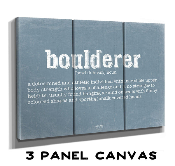 Bella Frye Boulderer Definition Wall Art - Gift for Boulderer Dictionary Artwork