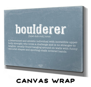 Bella Frye Boulderer Definition Wall Art - Gift for Boulderer Dictionary Artwork