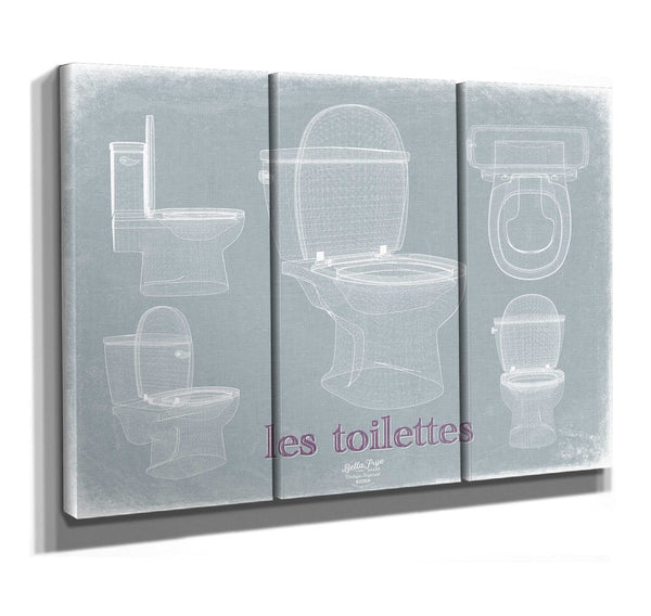 Bella Frye Toilet Humor Art Les Toilettes Bathroom Art - Original Toilet Blueprint