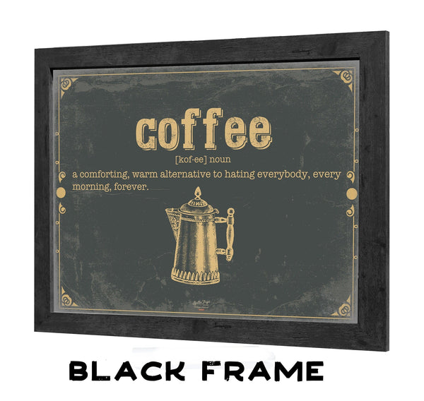 Bella Frye Coffee Word Definition Wall Art - Gift for Coffee Dictionary Artwork