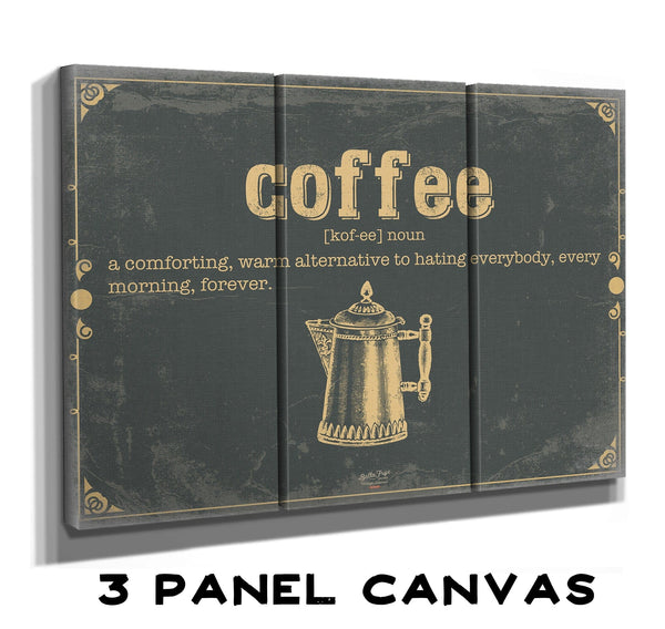 Bella Frye Coffee Word Definition Wall Art - Gift for Coffee Dictionary Artwork