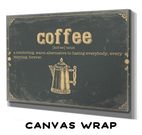 Bella Frye Coffee Word Definition Wall Art - Gift for Coffee Dictionary Artwork