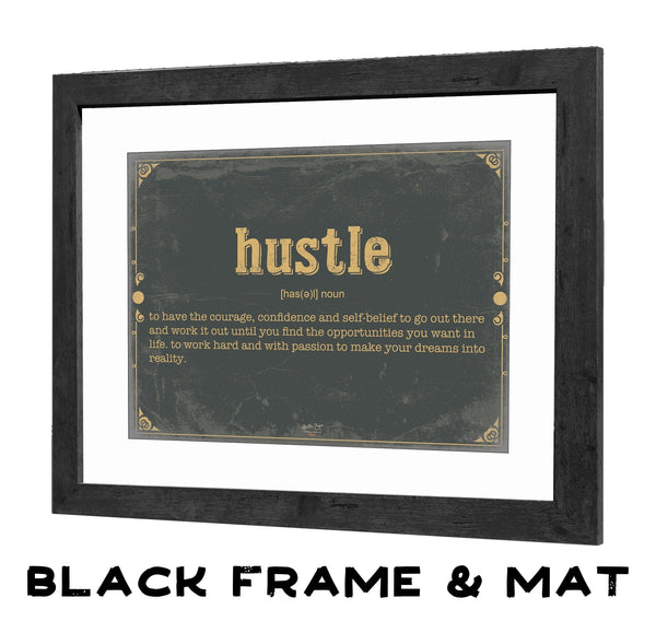 Bella Frye Hustle Word Definition Wall Art - Gift for Hustle Dictionary Artwork