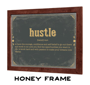 Bella Frye Hustle Word Definition Wall Art - Gift for Hustle Dictionary Artwork