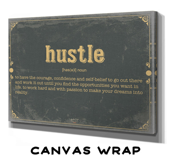 Bella Frye Hustle Word Definition Wall Art - Gift for Hustle Dictionary Artwork