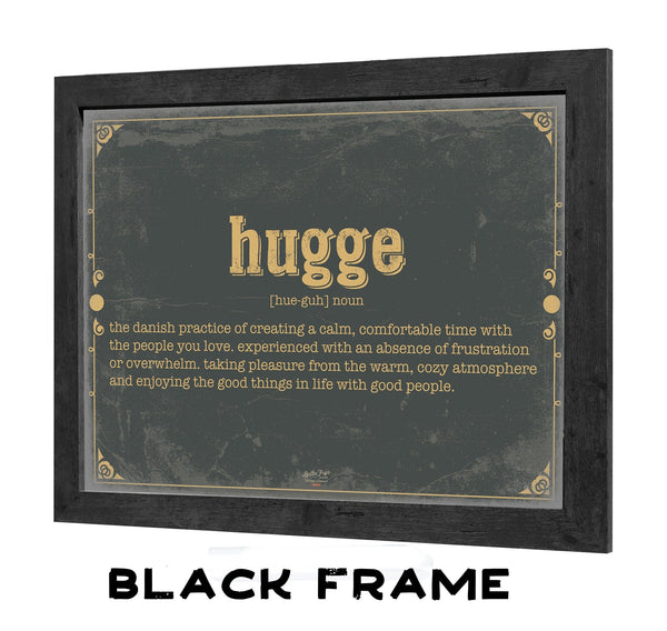 Bella Frye Hugge Word Definition Wall Art - Gift for Hugge Dictionary Artwork