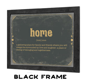 Bella Frye Home Word Definition Wall Art - Gift for Home Dictionary Artwork