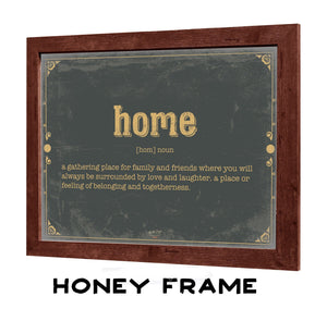 Bella Frye Home Word Definition Wall Art - Gift for Home Dictionary Artwork