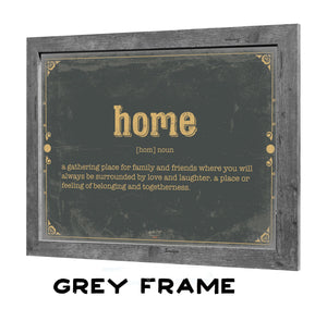 Bella Frye Home Word Definition Wall Art - Gift for Home Dictionary Artwork