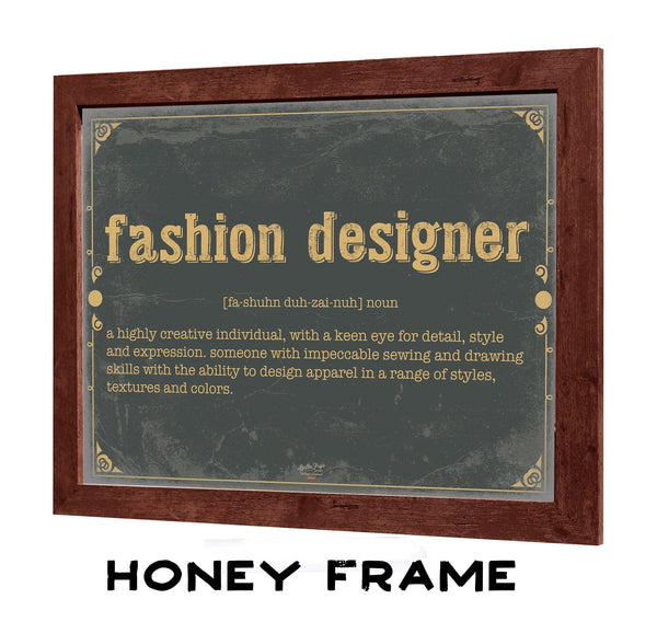 Bella Frye Fashion Designer Word Definition Wall Art - Gift for Fashion Designer Dictionary Artwork