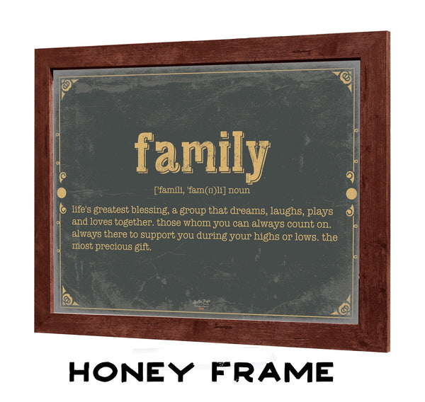 Bella Frye Family Word Definition Wall Art - Gift for Family Dictionary Artwork