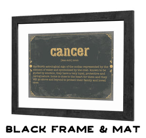 Bella Frye Cancer Word Definition Wall Art - Gift for Cancer Dictionary Artwork